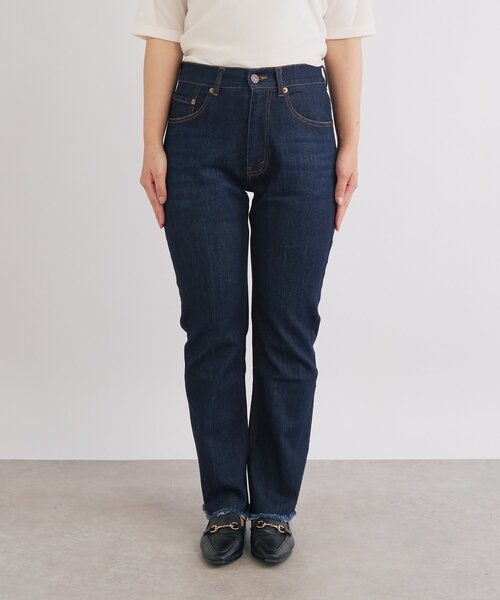 un dix cors(アンディコール)の「《美シルエット》ハイパーストレッチブーツカットデニム(デニムパンツ・レディース・インディゴブルー・0/1)」の12枚目の写真