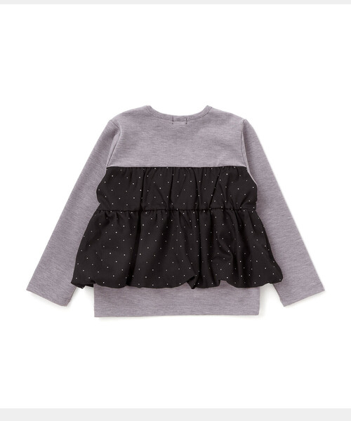 BeBe(ベベ)の「【お揃い】エトワールシャイニードットドッキングプルオーバー(スウェット・キッズ・グレー・110cm/100cm/130cm/150cm/140cm/120cm)」の8枚目の写真