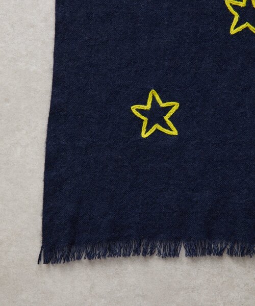 BEARDSLEY（ビアズリー）の「《CITRUS》星柄刺繍ストール（ストール/ショール・レディース・ネイビー・FREE）」の7枚目の写真