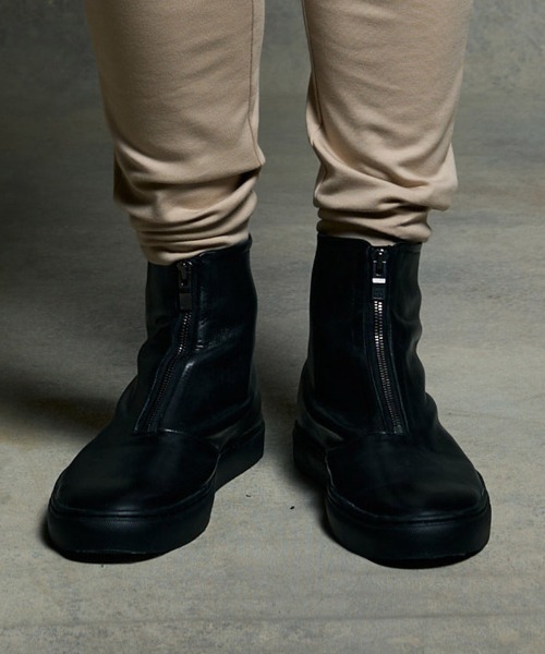 wjk（ダヴルジェイケイ）の「mko13193- front zip bootie ジップブーツ(8993 bt50h)（ブーツ・メンズ・グレー系その他/ブラック・40/42/44）」の2枚目の写真