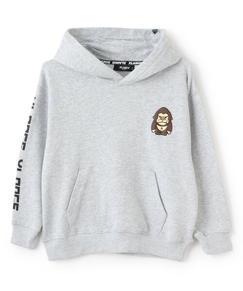 XLARGE KIDS(エクストララージキッズ)の「【人気商品再入荷】【直営店で取り扱い無し】ファニーゴリラパーカー(パーカー・キッズ・ブラック/トップグレー・110cm/120cm/130cm/140cm/90cm/100cm)」の2枚目の写真