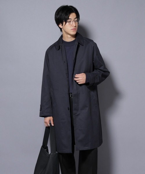 NANO universe（ナノユニバース）の「微起毛バルカラーコート（ステンカラーコート・メンズ・ブラック/ベージュ/ネイビー・S/M/L）」の3枚目の写真