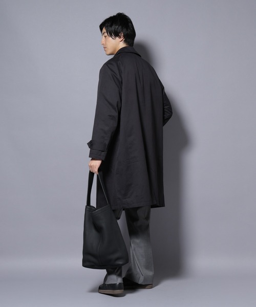 NANO universe（ナノユニバース）の「微起毛バルカラーコート（ステンカラーコート・メンズ・ブラック/ベージュ/ネイビー・S/M/L）」の21枚目の写真