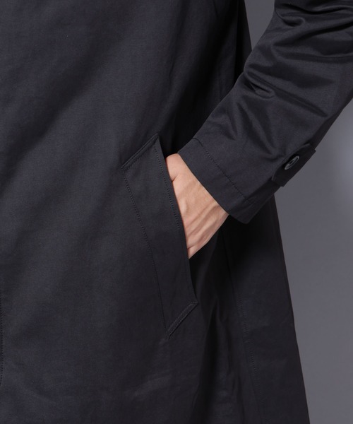 NANO universe（ナノユニバース）の「微起毛バルカラーコート（ステンカラーコート・メンズ・ブラック/ベージュ/ネイビー・S/M/L）」の7枚目の写真