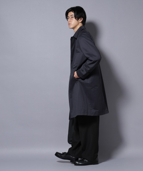 NANO universe（ナノユニバース）の「微起毛バルカラーコート（ステンカラーコート・メンズ・ブラック/ベージュ/ネイビー・S/M/L）」の14枚目の写真