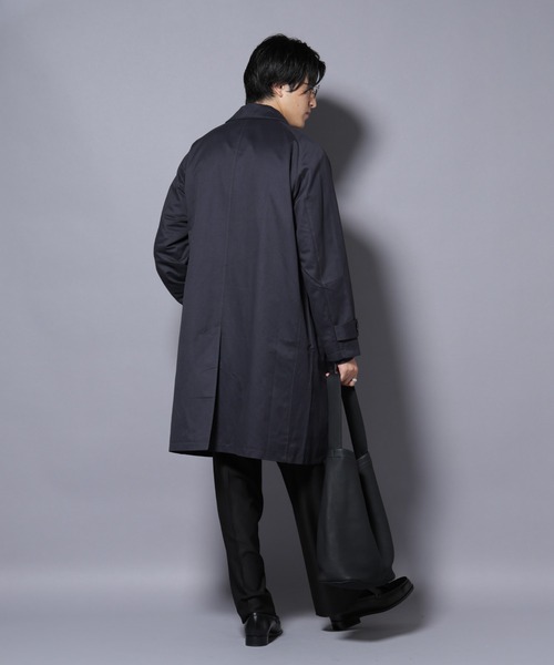 NANO universe（ナノユニバース）の「微起毛バルカラーコート（ステンカラーコート・メンズ・ブラック/ベージュ/ネイビー・S/M/L）」の15枚目の写真