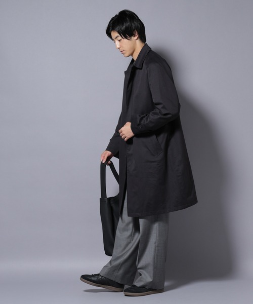 NANO universe（ナノユニバース）の「微起毛バルカラーコート（ステンカラーコート・メンズ・ブラック/ベージュ/ネイビー・S/M/L）」の20枚目の写真