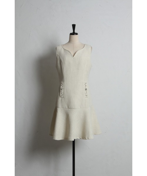 tocco closet（トッコ　クローゼット）の「ポケットビジュー付きツイードジャンパースカート（ジャンパースカート・レディース・アイボリー/ブラック・M）」の20枚目の写真