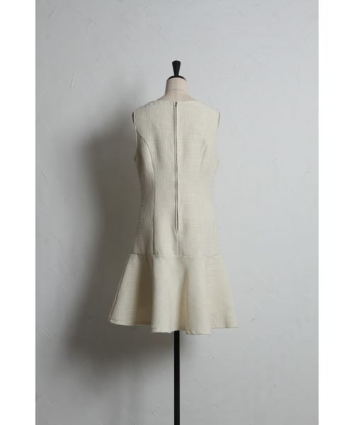 tocco closet（トッコ　クローゼット）の「ポケットビジュー付きツイードジャンパースカート（ジャンパースカート・レディース・アイボリー/ブラック・M）」の22枚目の写真