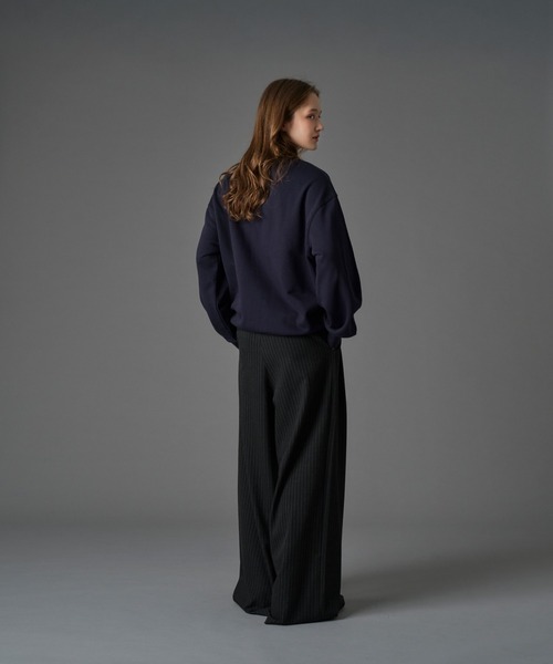 ONCILY(オンシェリー)の「SILVER BUTTON HENRY NECK SWEAT / シルバーボタンヘンリーネックスウェット(スウェット・メンズ・ネイビー/ブラック/杢グレー・LARGE/SMALL/MEDIUM)」の9枚目の写真