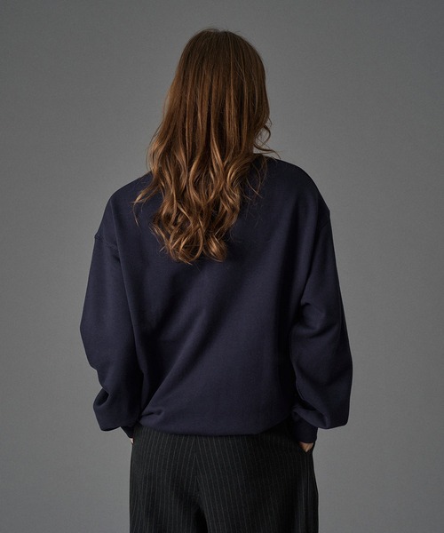 ONCILY(オンシェリー)の「SILVER BUTTON HENRY NECK SWEAT / シルバーボタンヘンリーネックスウェット(スウェット・メンズ・ネイビー/ブラック/杢グレー・LARGE/SMALL/MEDIUM)」の7枚目の写真