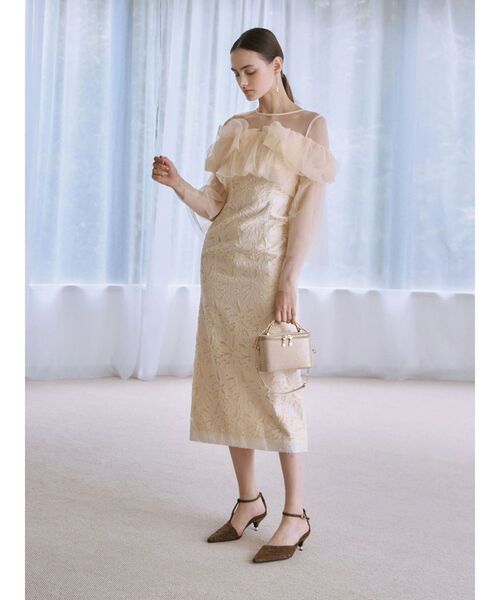 LAGUNAMOON(ラグナムーン)の「LADYボリュームチュールジャガードドレス(ドレス・レディース・イエロー/ミント/ブラック・SMALL/MEDIUM)」の14枚目の写真