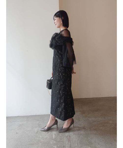 LAGUNAMOON(ラグナムーン)の「LADYボリュームチュールジャガードドレス(ドレス・レディース・イエロー/ミント/ブラック・SMALL/MEDIUM)」の11枚目の写真