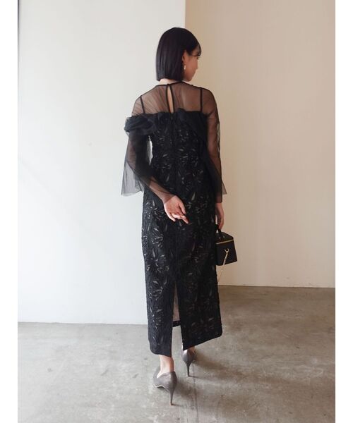 LAGUNA MOON ラグナムーン ドレス LAGUNAMOON ラグナムーン LADYフラワージャガードレースドレス