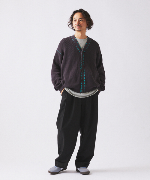 JOURNAL STANDARD relume（ジャーナルスタンダード　レリューム）の「ハンド ステッチ アゼ ニット カーディガン（カーディガン/ボレロ・メンズ・ネイビー/イエロー/ブラックミックス・MEDIUM/LARGE）」の8枚目の写真