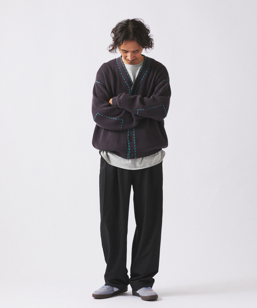 JOURNAL STANDARD relume（ジャーナルスタンダード　レリューム）の「ハンド ステッチ アゼ ニット カーディガン（カーディガン/ボレロ・メンズ・ネイビー/イエロー/ブラックミックス・MEDIUM/LARGE）」の10枚目の写真