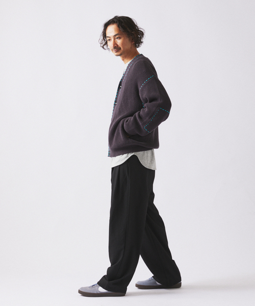 JOURNAL STANDARD relume（ジャーナルスタンダード　レリューム）の「ハンド ステッチ アゼ ニット カーディガン（カーディガン/ボレロ・メンズ・ネイビー/イエロー/ブラックミックス・MEDIUM/LARGE）」の11枚目の写真