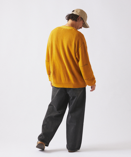 JOURNAL STANDARD relume（ジャーナルスタンダード　レリューム）の「ハンド ステッチ アゼ ニット カーディガン（カーディガン/ボレロ・メンズ・ネイビー/イエロー/ブラックミックス・MEDIUM/LARGE）」の22枚目の写真