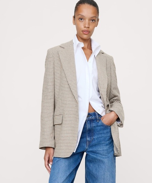 Banana Republic(バナナリパブリック)の「ボーイフレンド イタリアン フランネル ブレザー(テーラードジャケット・レディース・ブラウン・S/M/XS/L)」の1枚目の写真