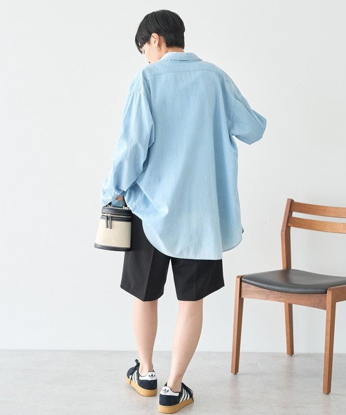 AMERICAN HOLIC(アメリカンホリック)の「US NAVY風ミリタリーデニムシャツ(シャツ/ブラウス・レディース・ライトインディゴブルー/グレー・L/M)」の18枚目の写真