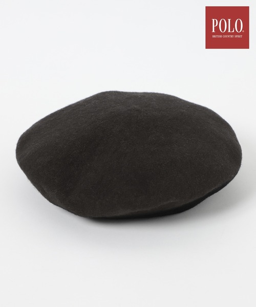 Heather(ヘザー)の「【POLO BCS(ポロ・ビーシーエス)】Beret 602801(ハンチング/ベレー帽・レディース・ブラック/グレー・ONE SIZE)」の1枚目の写真
