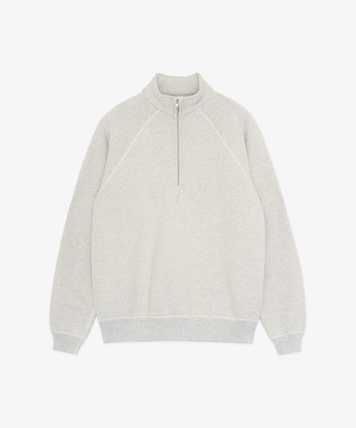 FRONT 11201(フロントワンワントゥーオーワン)の「Half Zip Sweatshirt/ Made in Japan(スウェット・メンズ・グレー・M/S/XL/L)」の1枚目の写真