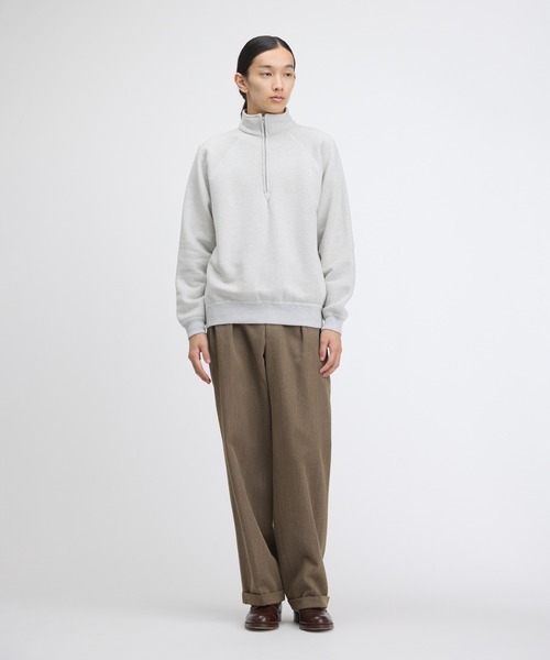 FRONT 11201(フロントワンワントゥーオーワン)の「Half Zip Sweatshirt/ Made in Japan(スウェット・メンズ・グレー・M/S/XL/L)」の6枚目の写真