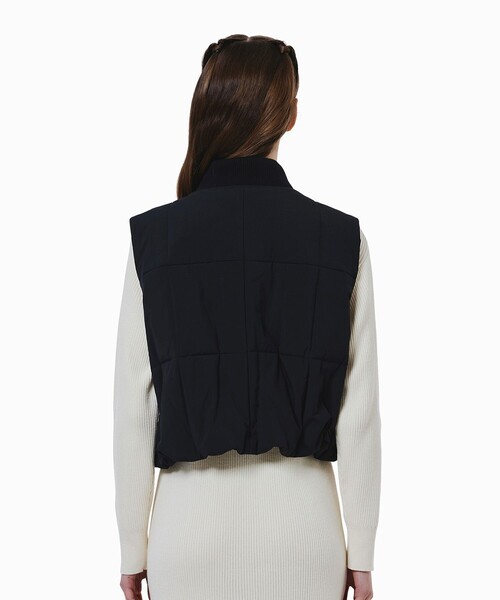 セール】クロップド丈 撥水 THERMORE中綿 ジップアップベスト（ダウン