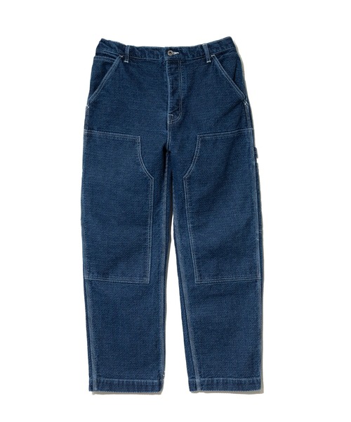 AOZORA（アオゾラ）の「AOZORA/アオゾラ　刺し子デニム ダブルニー ペインターパンツ（その他パンツ・メンズ・インディゴブルー・LARGE/MEDIUM/X-LARGE）」の2枚目の写真