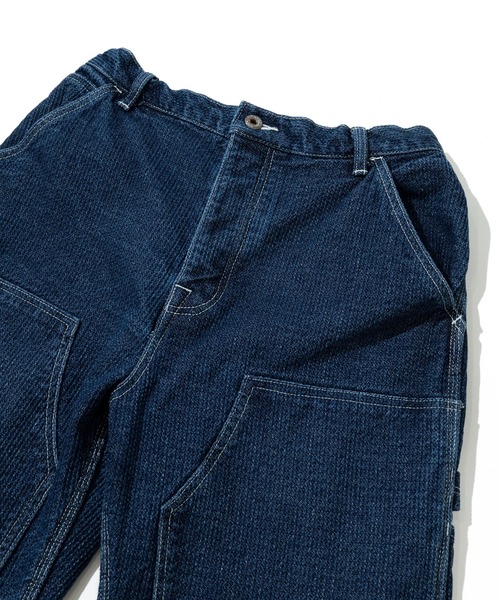 AOZORA（アオゾラ）の「AOZORA/アオゾラ　刺し子デニム ダブルニー ペインターパンツ（その他パンツ・メンズ・インディゴブルー・LARGE/MEDIUM/X-LARGE）」の7枚目の写真