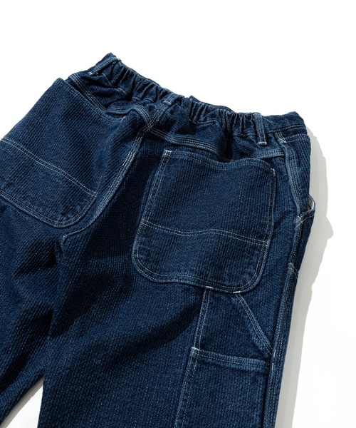 AOZORA（アオゾラ）の「AOZORA/アオゾラ　刺し子デニム ダブルニー ペインターパンツ（その他パンツ・メンズ・インディゴブルー・LARGE/MEDIUM/X-LARGE）」の4枚目の写真