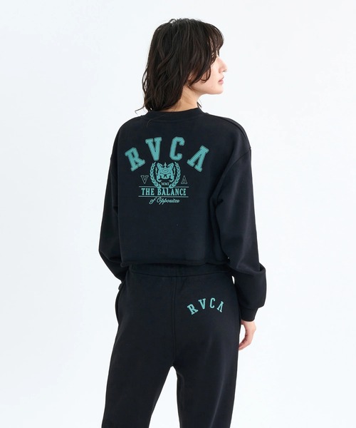 RVCA（ルーカ）の「RVCA レディース ARCH COLLEGE CROPPED CREW トレーナー 【2025年秋冬モデル】 @autumn/ルーカアーチロゴショート丈スウェットトレーナー（スウェット・レディース・ブラック/オフホワイト/グレー・SMALL/MEDIUM）」の17枚目の写真