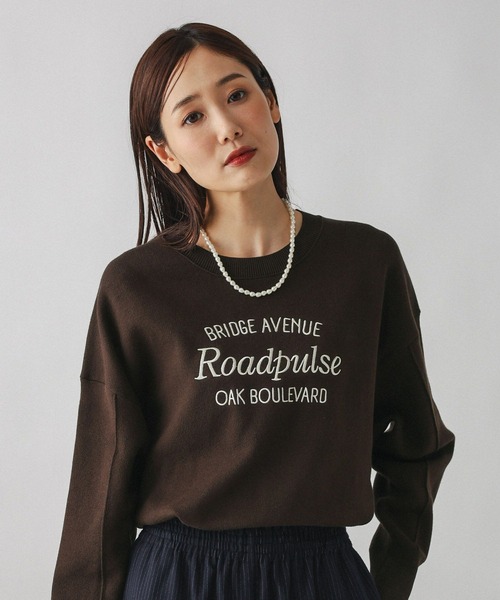 GLOBAL WORK（グローバルワーク）の「スウェットライククループルオーバー/571350（スウェット・レディース・グレー/グリーン系その他6/マスタード/ネイビー/ワインレッド/ホワイト系その他3/グレー系その他/ダークブラウン・LARGE/MEDIUM/SMALL）」の4枚目の写真