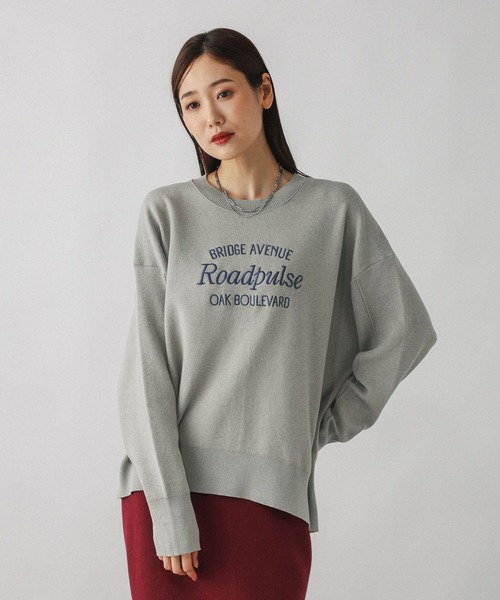 GLOBAL WORK（グローバルワーク）の「スウェットライククループルオーバー/571350（スウェット・レディース・グレー/グリーン系その他6/マスタード/ネイビー/ワインレッド/ホワイト系その他3/グレー系その他/ダークブラウン・LARGE/MEDIUM/SMALL）」の3枚目の写真