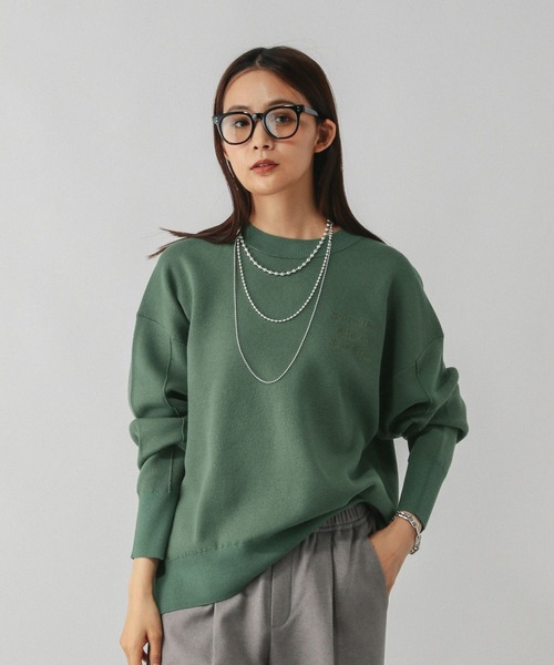 新品未使用タグ付き　viviano フリル　プルオーバースウェット　グリーン系 新品未使用タグ付き viviano フリル プルオーバースウェット グリーン