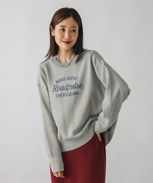 GLOBAL WORK（グローバルワーク）の「スウェットライククループルオーバー/571350（スウェット・レディース・グレー/グリーン系その他6/マスタード/ネイビー/ワインレッド/ホワイト系その他3/グレー系その他/ダークブラウン・LARGE/MEDIUM/SMALL）」の14枚目の写真