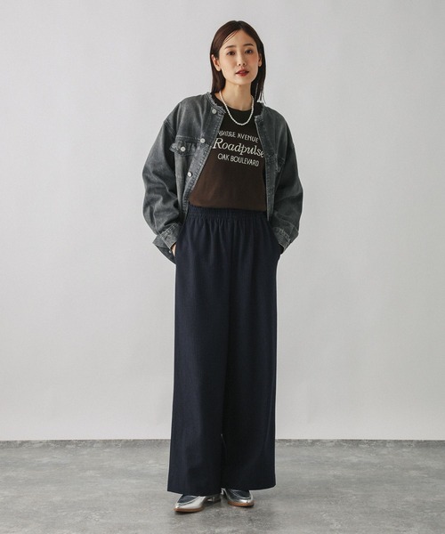 GLOBAL WORK（グローバルワーク）の「スウェットライククループルオーバー/571350（スウェット・レディース・グレー/グリーン系その他6/マスタード/ネイビー/ワインレッド/ホワイト系その他3/グレー系その他/ダークブラウン・LARGE/MEDIUM/SMALL）」の9枚目の写真