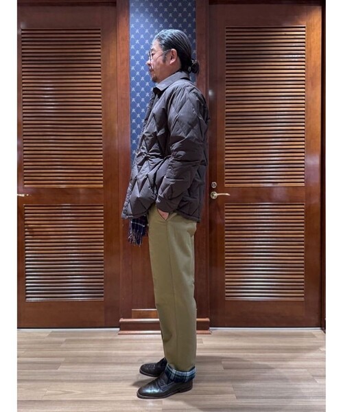 セール】ストレッチナイロン キルティングダウン コーチジャケット