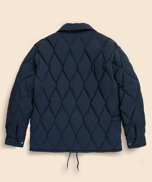 BROOKS BROTHERS（ブルックスブラザーズ）の「ストレッチナイロン　キルティングダウン　コーチジャケット（ダウンジャケット/コート・メンズ・ネイビー/ブラウン・LARGE/MEDIUM/SMALL）」の12枚目の写真
