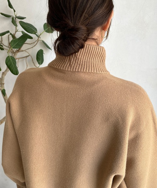 DouDou（ドゥドゥ）の「【WEB限定】フロントファースナープルオーバー＋リブニットワンピースセット（セットアップ・レディース・ブラック/チャコールグレー/キャメル・FREE）」の21枚目の写真