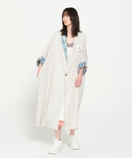 STOF（ストフ）の「PEDESTRIAN LIGHT COAT（チェスターコート・メンズ・ナチュラル/ブラック・S/M）」の8枚目の写真