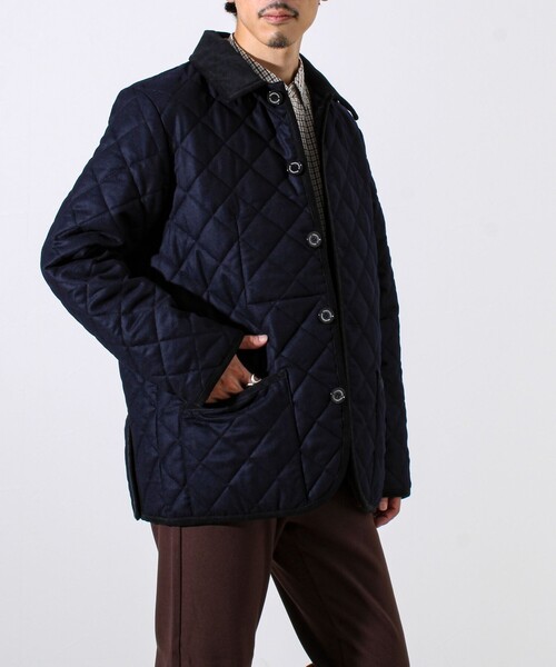 Traditional Weatherwear（トラディショナルウェザーウェア）の「【Traditional Weatherwear】WAVERLY/ウェーバリー ウールサキソニー（ブルゾン・メンズ・ブラック/ダークネイビー・38/42/40）」の7枚目の写真