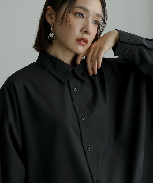 n'OrLABEL(ノアールレーベル)の「ドルマンビッグシャツ(シャツ/ブラウス・レディース・マスタード/ブラック/オフホワイト・FREE)」の20枚目の写真