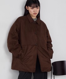 forksy. | 【forksy.】ヴィンテージライク中綿入り衿付きカーコート(その他アウター)