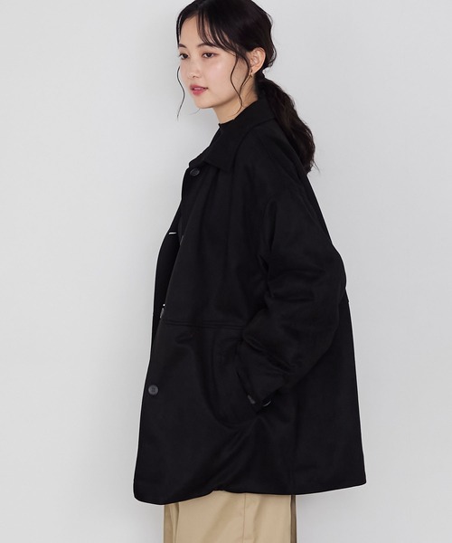 forksy.】ヴィンテージライク中綿入り衿付きカーコート（その他
