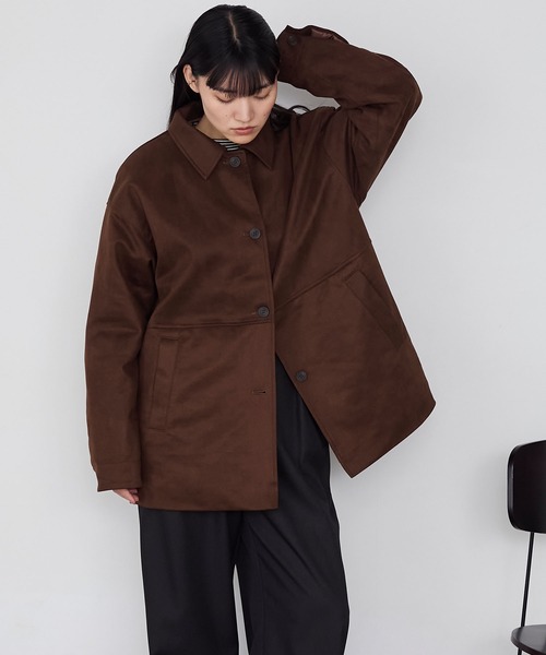 forksy.】ヴィンテージライク中綿入り衿付きカーコート forksy.│MONO