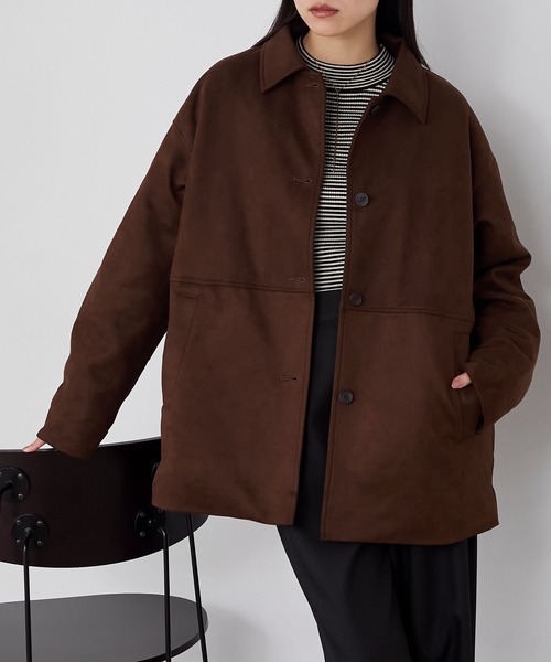 forksy.】ヴィンテージライク中綿入り衿付きカーコート forksy.│MONO