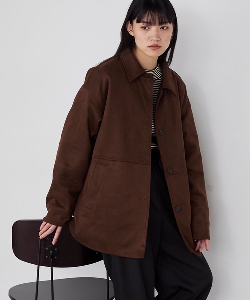 forksy.】ヴィンテージライク中綿入り衿付きカーコート forksy.│MONO