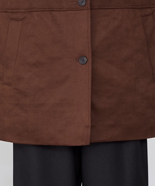 forksy.（フォルクシー）の「【forksy.】ヴィンテージライク中綿入り衿付きカーコート（その他アウター・レディース・ピンク/ダークブラウン/ブラック/チャコールグレー・FREE）」の14枚目の写真