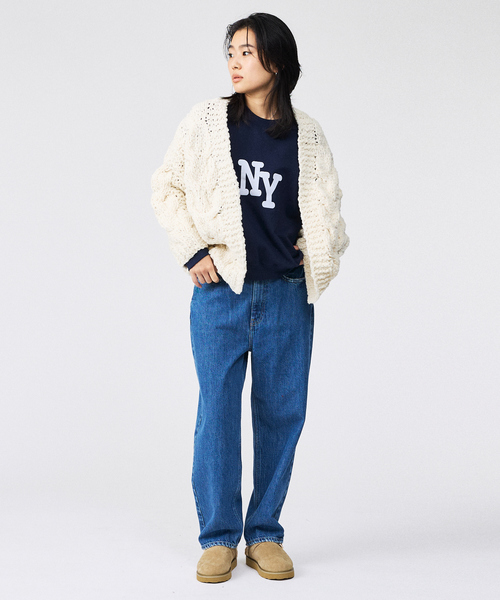 Rouge vif la cle（ルージュヴィフラクレ）の「【IRONING / アイロニング】ケーブルニットカーディガン/cable rough cd/ニット/カーディガン/羽織り【WEB限定】（ニット/セーター・レディース・ダークネイビー/オフホワイト・フリー）」の18枚目の写真